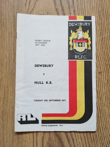 Dewsbury v Hull KR Sept 1977