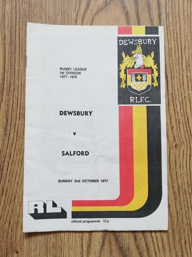 Dewsbury v Salford Oct 1977