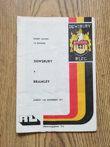 Dewsbury v Bramley Nov 1977