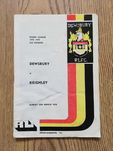 Dewsbury v Keighley March 1979 Rugby League Programme