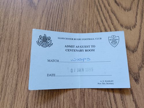 Gloucester v Wasps Jan 1995 Rugby Hospitality Pass
