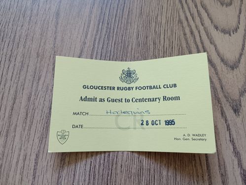 Gloucester v Harlequins Oct 1995 Rugby Hospitality Pass