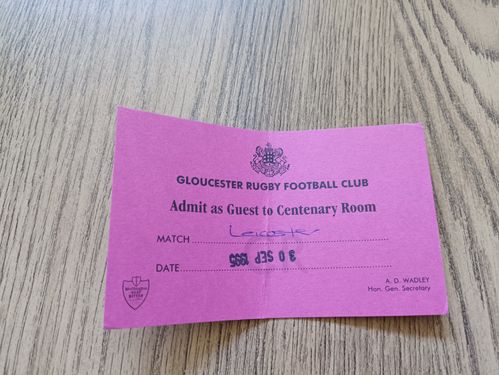 Gloucester v Leicester Sept 1995 Rugby Hospitality Pass
