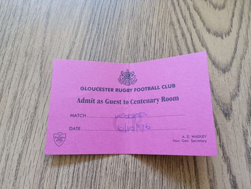 Gloucester v Wasps Oct 1996 Rugby Hospitality Pass