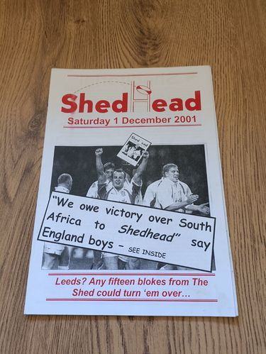 'Shedhead' 1st Dec 2001 Gloucester Rugby Magazine