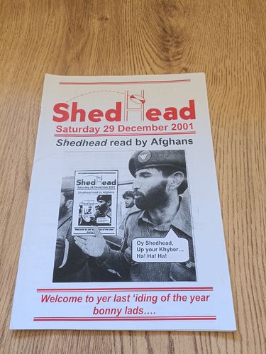 'Shedhead' 29th Dec 2001 Gloucester Rugby Magazine
