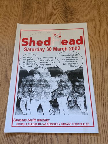 'Shedhead' 30th March 2002 Gloucester Rugby Magazine