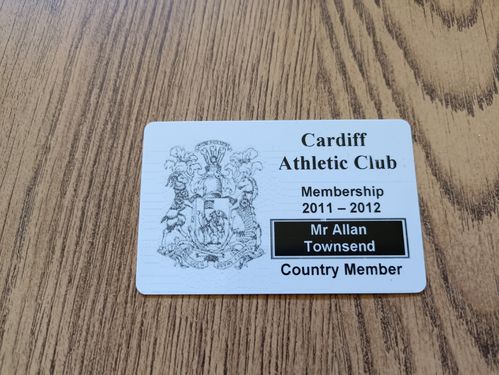 Cardiff Athletic Club 2011-12 Rugby Membership Card