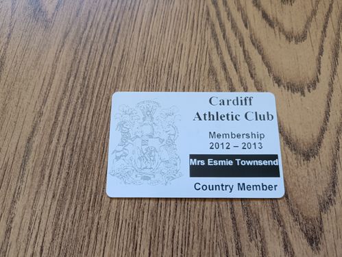 Cardiff Athletic Club 2012-13 Rugby Membership Card