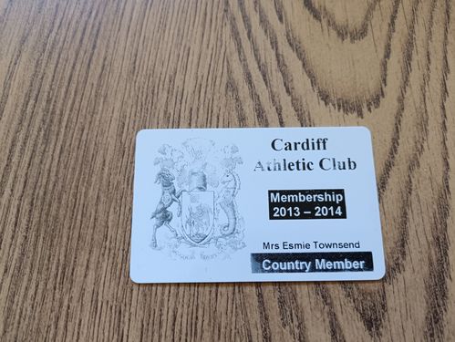 Cardiff Athletic Club 2013-14 Rugby Membership Card