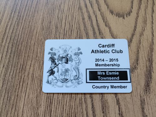 Cardiff Athletic Club 2014-15 Rugby Membership Card