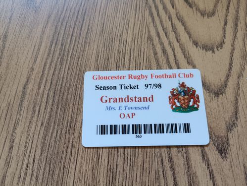 Gloucester Rugby Club 1997-98 Grandstand Season Ticket