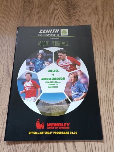 Middlesbrough v Chelsea 1990 Zenith Data Systems Cup Final Football Programme