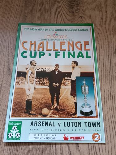 Arsenal v Luton Town 1988 Littlewoods Cup Final Football Programme