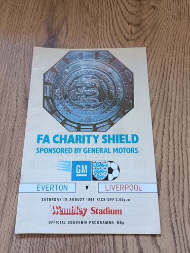 Everton v Liverpool Aug 1984 Charity Shield Football Programme