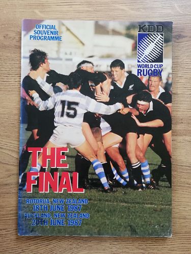 France v New Zealand ' The Final ' 1987 Rugby World Cup Final Programme
