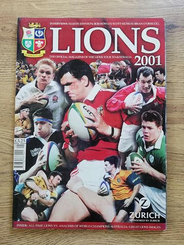 ' Lions 2001 Official Magazine of The Lions Tour to Australia ' Rugby Magazine