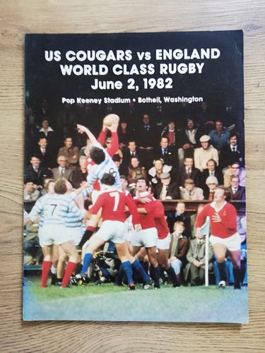 US Cougars v England June 1982