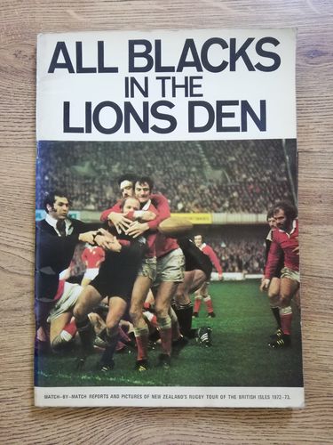 ' All Blacks in the Lions Den ' 1972-73 New Zealand Post-Tour Rugby Brochure