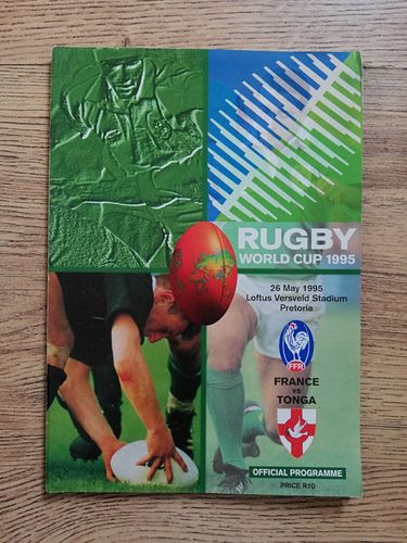 France v Tonga 1995 Rugby World Cup Programme