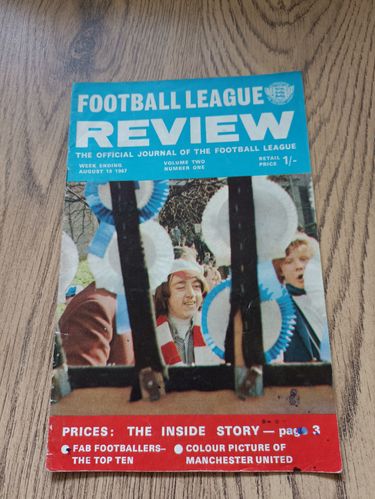 ' Football League Review ' Vol 2 No 1 Aug 1967 Football Magazine