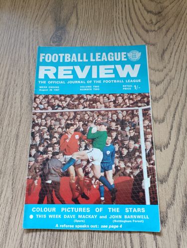 ' Football League Review ' Vol 2 No 2 Aug 1967 Football Magazine