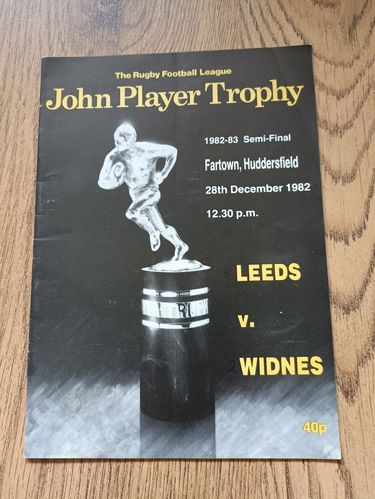 Leeds v Widnes 1982 John Player Trophy Semi-Final Rugby League Programme