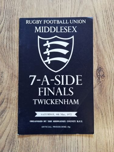 Middlesex Sevens May 1972