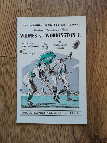 Widnes v Workington 1962 Western Championship Final Rugby League Programme