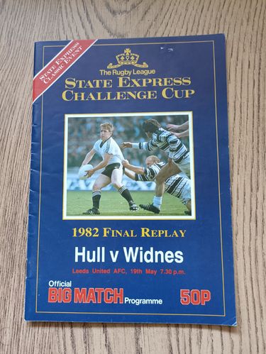 Hull v Widnes 1982 Challenge Cup Final Replay Rugby League Programme