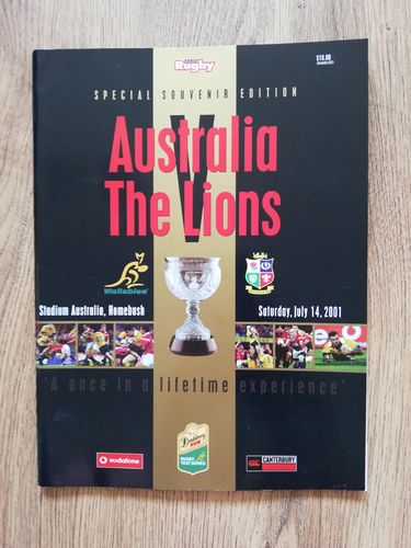 Australia v British Lions 3rd Test 2001 Rugby Programme