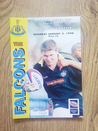 Newcastle Falcons v Exeter Jan 1998 Tetley's Bitter Cup Rugby Programme