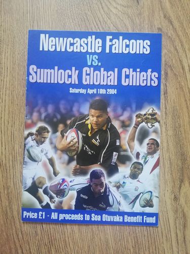 Newcastle Falcons v Sumlock Global Chiefs April 2004 Rugby Programme