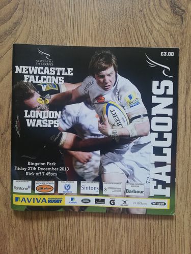 Newcastle Falcons v London Wasps Dec 2013 Rugby Programme