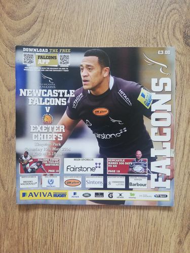 Newcastle Falcons v Exeter Chiefs May 2014 Rugby Programme