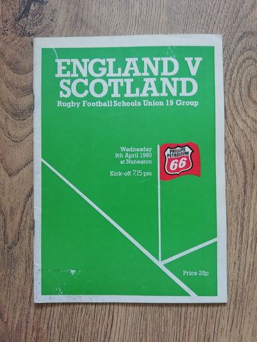 England Schools v Scotland Schools (19 Group) Apr 1980 Rugby Programme