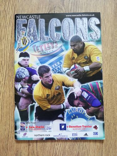 Newcastle v Sale Tetley's Cup SF \ v Benetton Treviso 2001 Rugby Programme