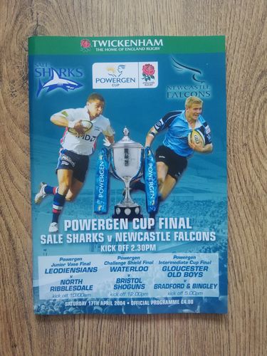 Sale Sharks v Newcastle Falcons April 2004 Powergen Cup Final Rugby Programme