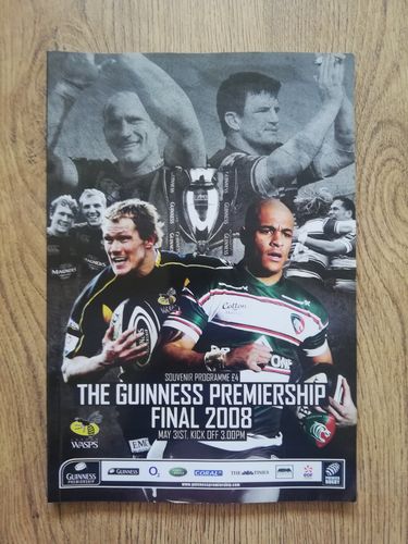 London Wasps v Leicester Tigers May 2008 Premiership Final Rugby Programme