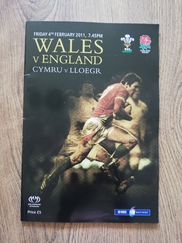 Wales v England Feb 2011 Rugby Programme