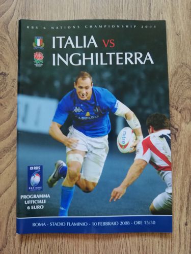 Italy v England 2008 Rugby Programme