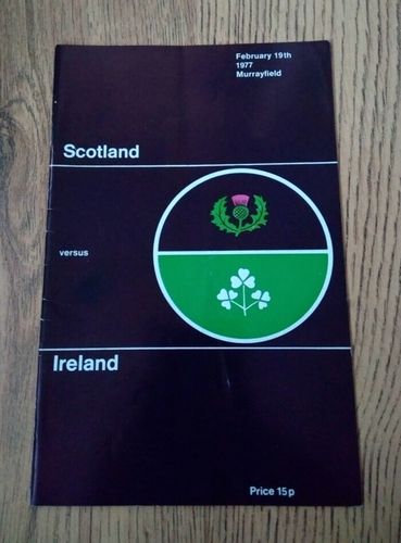 Scotland v Ireland 1977 Rugby Programme