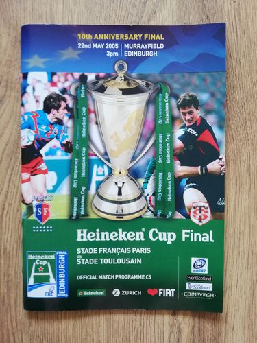 Stade Francais Paris v Stade Toulousain 2005 Heineken Cup Final Rugby Programme