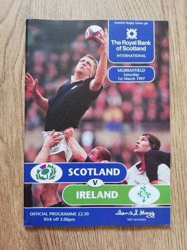 Scotland v Ireland 1997 Rugby Programme