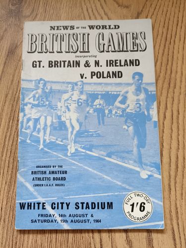 British Games incorporating Great Britain v Poland Aug 1964 Athletics Programme