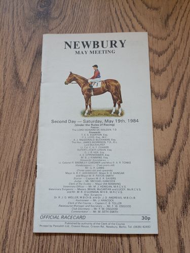 Newbury May Meeting 1984 Horse Racing Racecard