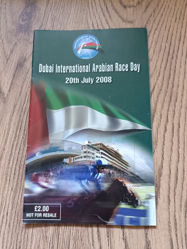 Newbury Dubai International Arabian Race Day 2008 Horse Racing Racecard