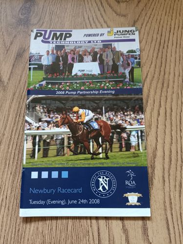 Newbury June Pump Partnership Evening Meeting 2008 Horse Racing Racecard
