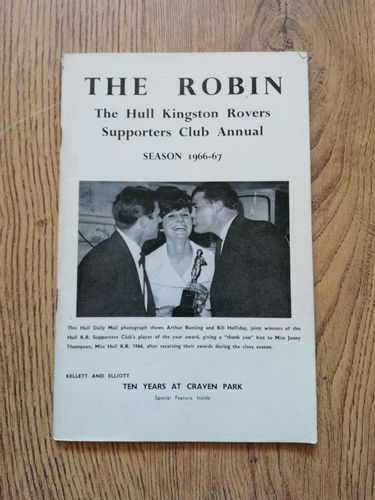 'The Robin' Hull KR 1966-67 Supporters' Club Rugby League Annual