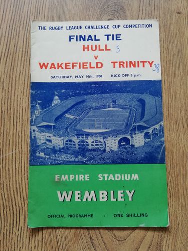 Hull v Wakefield 1960 Challenge Cup Final Rugby League Programme